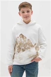 OVS ΠΑΙΔΙΚΗ ΜΠΛΟΥΖΑ ΦΟΥΤΕΡ ΜΕ ΚΟΥΚΟΥΛΑ RELAXED FIT - 002475963 ΛΕΥΚΟ OVS KIDS