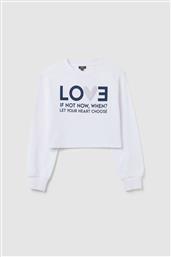 OVS ΠΑΙΔΙΚΗ ΜΠΛΟΥΖΑ ΦΟΥΤΕΡ ΜΕ LETTERING REGULAR FIT - 002442706 ΛΕΥΚΟ OVS KIDS