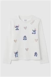 OVS ΠΑΙΔΙΚΗ ΜΠΛΟΥΖΑ ΜΕ PRINT ''STITCH'' REGULAR FIT - 002402898 ΛΕΥΚΟ OVS KIDS