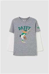 OVS ΠΑΙΔΙΚΗ ΜΑΚΡΥΜΑΝΙΚΗ ΜΠΛΟΥΖΑ ΜΕ DAFFY DUCK PRINT REGULAR FIT - 002114417 ΓΚΡΙ OVS KIDS