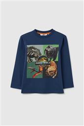 OVS ΠΑΙΔΙΚΗ ΜΑΚΡΥΜΑΝΙΚΗ ΜΠΛΟΥΖΑ ΜΕ JURASSIC WORLD GRAPHIC PRINT REGULAR FIT - 002401258 ΜΠΛΕ OVS KIDS