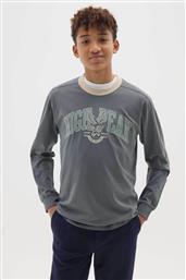 OVS ΠΑΙΔΙΚΗ ΜΑΚΡΥΜΑΝΙΚΗ ΜΠΛΟΥΖΑ ΜΕ PRINT REGULAR FIT - 002476423 ΓΚΡΙ OVS KIDS