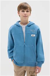 OVS ΠΑΙΔΙΚΗ ΖΑΚΕΤΑ ΦΟΥΤΕΡ ΜΕ ΚΟΥΚΟΥΛΑ ΚΑΙ PRINT REGULAR FIT - 002476018 ΜΠΛΕ OVS KIDS