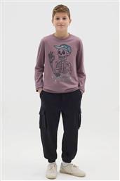 OVS ΠΑΙΔΙΚΟ ΠΑΝΤΕΛΟΝΙ CARGO ΜΟΝΟΧΡΩΜΟ ΜΕ ΕΛΑΣΤΙΚΗ ΜΕΣΗ REGULAR FIT - 002459218 ΜΑΥΡΟ OVS KIDS