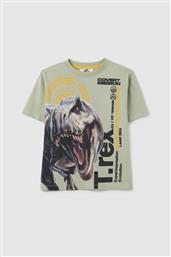 OVS ΠΑΙΔΙΚΟ T-SHIRT ΜΕ DINOSAUR PRINT REGULAR FIT - 002401239 ΓΚΡΙ OVS KIDS