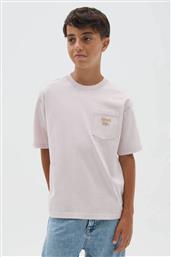 OVS ΠΑΙΔΙΚΟ T-SHIRT ΜΕ LETTERING PRINT ΚΑΙ ΤΣΕΠΗ ΣΤΟ ΣΤΗΘΟΣ - 002445806 ΡΟΖ ΑΝΟΙΧΤΟ OVS KIDS