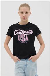 OVS ΠΑΙΔΙΚΟ T-SHIRT ΜΕ LETTERING PRINT REGULAR FIT - 002267277 ΜΑΥΡΟ OVS KIDS