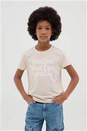 OVS ΠΑΙΔΙΚΟ T-SHIRT ΜΕ LETTERING PRINT SLIM FIT - 002272555 ΚΡΕΜ OVS KIDS