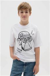 OVS ΠΑΙΔΙΚΟ T-SHIRT ΜΕ PRINT REGULAR FIT - 002459238 ΛΕΥΚΟ OVS KIDS