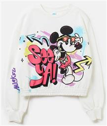 OVS ΠΑΙΔΙΚΟ ΒΑΜΒΑΚΕΡΟ ΦΟΥΤΕΡ ΜΕ PRINT ''MICKEY MOUSE'', GRAFFITI ΚΑΙ LETTERING - 002071643 ΛΕΥΚΟ OVS KIDS