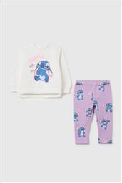 OVS ΣΕΤ ΒΡΕΦΙΚΗ ΜΠΛΟΥΖΑ ΦΟΥΤΕΡ ΚΑΙ ΚΟΛΑΝ ΜΕ STITCH PRINT REGULAR FIT (2 ΤΕΜΑΧΙΑ) - 002444658 ΛΕΥΚΟ OVS KIDS