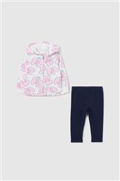 OVS ΣΕΤ ΒΡΕΦΙΚΗ ΖΑΚΕΤΑ ΦΟΥΤΕΡ ΜΕ HEART PRINT ΚΑΙ ΚΟΛΑΝ REGULAR FIT (2 ΤΕΜΑΧΙΑ) - 002444712 ΛΕΥΚΟ OVS KIDS