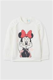 OVS ΒΡΕΦΙΚΗ ΜΠΛΟΥΖΑ ΦΟΥΤΕΡ ΜΕ ΣΟΥΡΕΣ ΚΑΙ MINNIE MOUSE PRINT REGULAR FIT - 002456854 ΛΕΥΚΟ OVS KIDS
