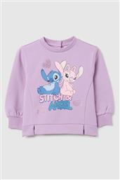 OVS ΒΡΕΦΙΚΗ ΜΠΛΟΥΖΑ ΦΟΥΤΕΡ ΜΕ STITCH PRINT ΚΑΙ ΚΑΡΔΟΥΛΕΣ ΜΕ ΣΤΡΑΣ REGULAR FIT - 002444645 ΛΙΛΑ OVS KIDS