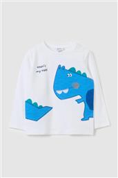 OVS ΒΡΕΦΙΚΗ ΜΠΛΟΥΖΑ ΜΕ DINOSAUR PRINT REGULAR FIT - 002080475 ΛΕΥΚΟ OVS KIDS