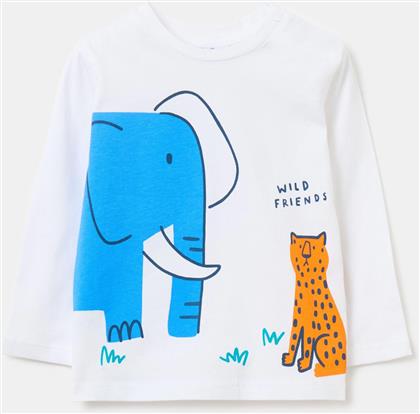 OVS ΒΡΕΦΙΚΗ ΜΠΛΟΥΖΑ ΜΕ SAVANNAH ANIMALS PRINT REGULAR FIT - 002080420 ΛΕΥΚΟ OVS KIDS