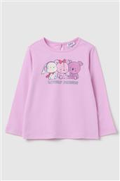 OVS ΒΡΕΦΙΚΗ ΜΑΚΡΥΜΑΝΙΚΗ ΜΠΛΟΥΖΑ ΜΕ BEARS PRINT REGULAR FIT - 002444964 ΡΟΖ OVS KIDS