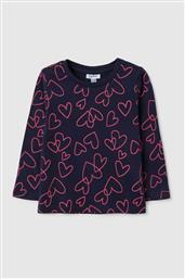OVS ΒΡΕΦΙΚΗ ΜΑΚΡΥΜΑΝΙΚΗ ΜΠΛΟΥΖΑ ΜΕ HEARTS PRINT REGULAR FIT - 002444945 ΜΠΛΕ ΣΚΟΥΡΟ OVS KIDS