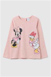 OVS ΒΡΕΦΙΚΗ ΜΑΚΡΥΜΑΝΙΚΗ ΜΠΛΟΥΖΑ ΜΕ MINNIE MOUSE & DAISY DUCK PRINT REGULAR FIT - 002456914 ΡΟΖ OVS KIDS