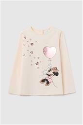 OVS ΒΡΕΦΙΚΗ ΜΑΚΡΥΜΑΝΙΚΗ ΜΠΛΟΥΖΑ ΜΕ MINNIE MOUSE PRINT REGULAR FIT - 002456919 ΚΡΕΜ OVS KIDS