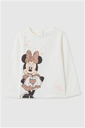 OVS ΒΡΕΦΙΚΗ ΜΑΚΡΥΜΑΝΙΚΗ ΜΠΛΟΥΖΑ ΜΕ MINNIE MOUSE PRINT REGULAR FIT - 002456924 ΛΕΥΚΟ OVS KIDS