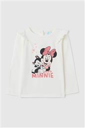 OVS ΒΡΕΦΙΚΗ ΜΑΚΡΥΜΑΝΙΚΗ ΜΠΛΟΥΖΑ ΜΕ ΒΟΛΑΝ ΚΑΙ MINNIE MOUSE PRINT REGULAR FIT - 002456929 ΛΕΥΚΟ OVS KIDS