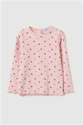 OVS ΒΡΕΦΙΚΗ ΜΑΚΡΥΜΑΝΙΚΗ ΜΠΛΟΥΖΑ RIBBED ΜΕ LADYBIRD PRINT REGULAR FIT - 002459870 ΡΟΖ OVS KIDS