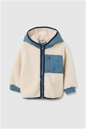 OVS ΒΡΕΦΙΚΗ ΖΑΚΕΤΑ FLEECE ΜΕ ΚΟΥΚΟΥΛΑ REGLAR FIT - 002400795 ΛΕΥΚΟ OVS KIDS