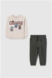 OVS ΒΡΕΦΙΚΟ ΣΕΤ ΜΠΛΟΥΖΑ ΦΟΥΤΕΡ ΜΕ ΠΑΝΤΕΛΟΝΙ ΦΟΡΜΑΣ REGULAR FIT (2 ΤΕΜΑΧΙΑ) - 002475596 ΕΚΡΟΥ OVS KIDS