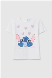 OVS ΒΡΕΦΙΚΟ T-SHIRT ΜΕ STITCH PRINT ΚΑΙ ΚΑΡΔΟΥΛΕΣ ΑΠΟ ΣΤΡΑΣ REGULAR FIT - 002444591 ΛΕΥΚΟ OVS KIDS