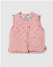 QUILTED GILET W/RUFFLE OVS