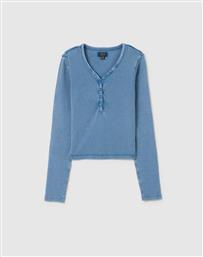 T-SHIRT W/BUT ACID WASH OVS