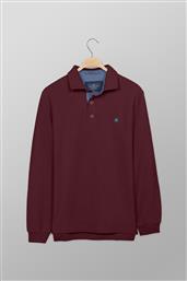 ΑΝΔΡΙΚΗ ΜΠΛΟΥΖΑ ΠΟΛΟ ΠΙΚΕ ΜΟΝΟΧΡΩΜΗ ΜΕ CONTRAST ΛΟΓΟΤΥΠΟ REGULAR FIT - P617-PY50.08 ΜΠΟΡΝΤΟ OXFORD COMPANY