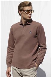 ΑΝΔΡΙΚΗ ΜΠΛΟΥΖΑ ΠΟΛΟ ΠΙΚΕ ΜΟΝΟΧΡΩΜΗ ΜΕ CONTRAST ΛΟΓΟΤΥΠΟ REGULAR FIT - P617-PY50.40 ΚΑΦΕ OXFORD COMPANY