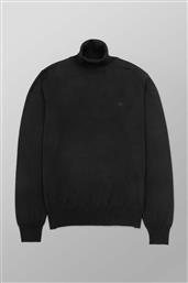 ΑΝΔΡΙΚΗ ΜΑΛΛΙΝΗ ΜΠΛΟΥΖΑ ΖΙΒΑΓΚΟ ΜΟΝΟΧΡΩΜΗ ΜΕ ΚΕΝΤΗΜΕΝΟ ΛΟΓΟΤΥΠΟ REGULAR FIT - X507-ZU60.04 ΜΑΥΡΟ OXFORD COMPANY