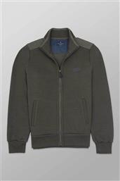 ΑΝΔΡΙΚΗ ΖΑΚΕΤΑ ΦΟΥΤΕΡ ΜΟΝΟΧΡΩΜΗ ΜΕ ΚΕΝΤΗΜΕΝΟ ΛΟΓΟΤΥΠΟ REGULAR FIT - F213-JY60.04 ΛΑΔΙ OXFORD COMPANY