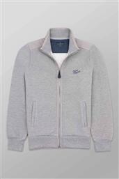 ΑΝΔΡΙΚΗ ΖΑΚΕΤΑ ΦΟΥΤΕΡ ΜΟΝΟΧΡΩΜΗ ΜΕ ΚΕΝΤΗΜΕΝΟ ΛΟΓΟΤΥΠΟ REGULAR FIT - F213-JY60.06 ΓΚΡΙ OXFORD COMPANY