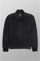 ΑΝΔΡΙΚΗ ΖΑΚΕΤΑ ΦΟΥΤΕΡ ΜΟΝΟΧΡΩΜΗ ΜΕ ΚΕΝΤΗΜΕΝΟ ΛΟΓΟΤΥΠΟ REGULAR FIT - F213-JY60.07 ΜΑΥΡΟ OXFORD COMPANY