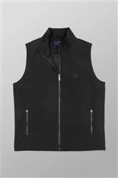 ΑΝΔΡΙΚΟ ΑΜΑΝΙΚΟ ΜΠΟΥΦΑΝ ΜΕ ΨΗΛΟ ΛΑΙΜΟ ΚΑΙ LOGO PATCH REGULAR FIT - A113-HY81.02 ΜΑΥΡΟ OXFORD COMPANY