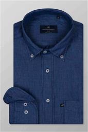 ΑΝΔΡΙΚΟ ΛΙΝΟ ΠΟΥΚΑΜΙΣΟ BUTTON DOWN ΜΟΝΟΧΡΩΜΟ REGULAR FIT ''SPORT'' - L114-BL10.19B ΜΠΛΕ OXFORD COMPANY