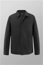 ΑΝΔΡΙΚΟ OVERSHIRT ΜΟΝΟΧΡΩΜΟ REGULAR FIT - A116-OY21.02 ΜΑΥΡΟ OXFORD COMPANY