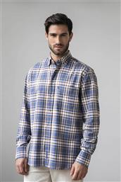 ΑΝΔΡΙΚΟ ΠΟΥΚΑΜΙΣΟ BUTTON DOWN ΜΕ ΚΑΡΟ ΣΧΕΔΙΟ REGULAR FIT ''SPORT'' - F131-BY10.01 ΜΠΛΕ OXFORD COMPANY