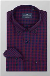 ΑΝΔΡΙΚΟ ΠΟΥΚΑΜΙΣΟ BUTTON DOWN ΜΕ ΚΑΡΟ ΣΧΕΔΙΟ REGULAR FIT ''SPORT'' - M131-BY10.03 ΜΠΟΡΝΤΟ OXFORD COMPANY