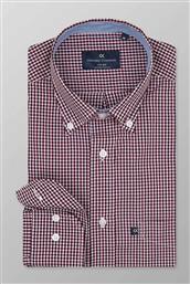 ΑΝΔΡΙΚΟ ΠΟΥΚΑΜΙΣΟ BUTTON DOWN ΜΕ ΨΙΛΟ ΚΑΡΟ ΣΧΕΔΙΟ REGULAR FIT ''SPORT'' - M132-BY10.01 ΜΠΟΡΝΤΟ OXFORD COMPANY