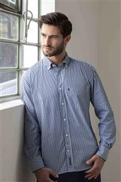 ΑΝΔΡΙΚΟ ΠΟΥΚΑΜΙΣΟ BUTTON DOWN ΜΕ ΡΙΓΕ ΣΧΕΔΙΟ REGULAR FIT ''SPORT'' - J123-BX11.01 ΜΠΛΕ ΣΚΟΥΡΟ OXFORD COMPANY