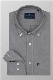 ΑΝΔΡΙΚΟ ΠΟΥΚΑΜΙΣΟ BUTTON DOWN ΜΟΝΟΧΡΩΜΟ REGULAR FIT ''SPORT'' - O110-BY10.05 ΓΚΡΙ OXFORD COMPANY