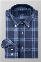 ΑΝΔΡΙΚΟ ΠΟΥΚΑΜΙΣΟ ΜΕ ΚΑΡΟ ΣΧΕΔΙΟ BUTTON DOWN REGULAR FIT - F131-BU11.01 ΜΠΛΕ ΣΚΟΥΡΟ OXFORD COMPANY