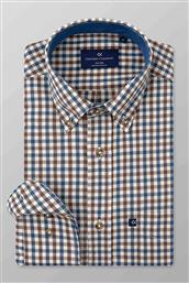 ΑΝΔΡΙΚΟ ΠΟΥΚΑΜΙΣΟ ΜΕ ΚΑΡΟ ΣΧΕΔΙΟ BUTTON DOWN REGULAR FIT - F132-BU11.01 ΜΠΛΕ ΣΚΟΥΡΟ OXFORD COMPANY