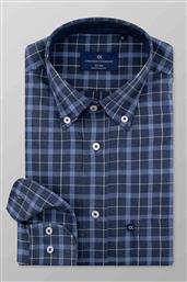 ΑΝΔΡΙΚΟ ΠΟΥΚΑΜΙΣΟ ΜΕ ΚΑΡΟ ΣΧΕΔΙΟ BUTTON DOWN REGULAR FIT - F135-BU11.01 ΜΠΛΕ ΣΚΟΥΡΟ OXFORD COMPANY