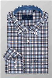 ΑΝΔΡΙΚΟ ΠΟΥΚΑΜΙΣΟ ΜΕ ΚΑΡΟ ΣΧΕΔΙΟ BUTTON DOWN REGULAR FIT - F138-BW10.01 ΜΠΛΕ ΣΚΟΥΡΟ OXFORD COMPANY